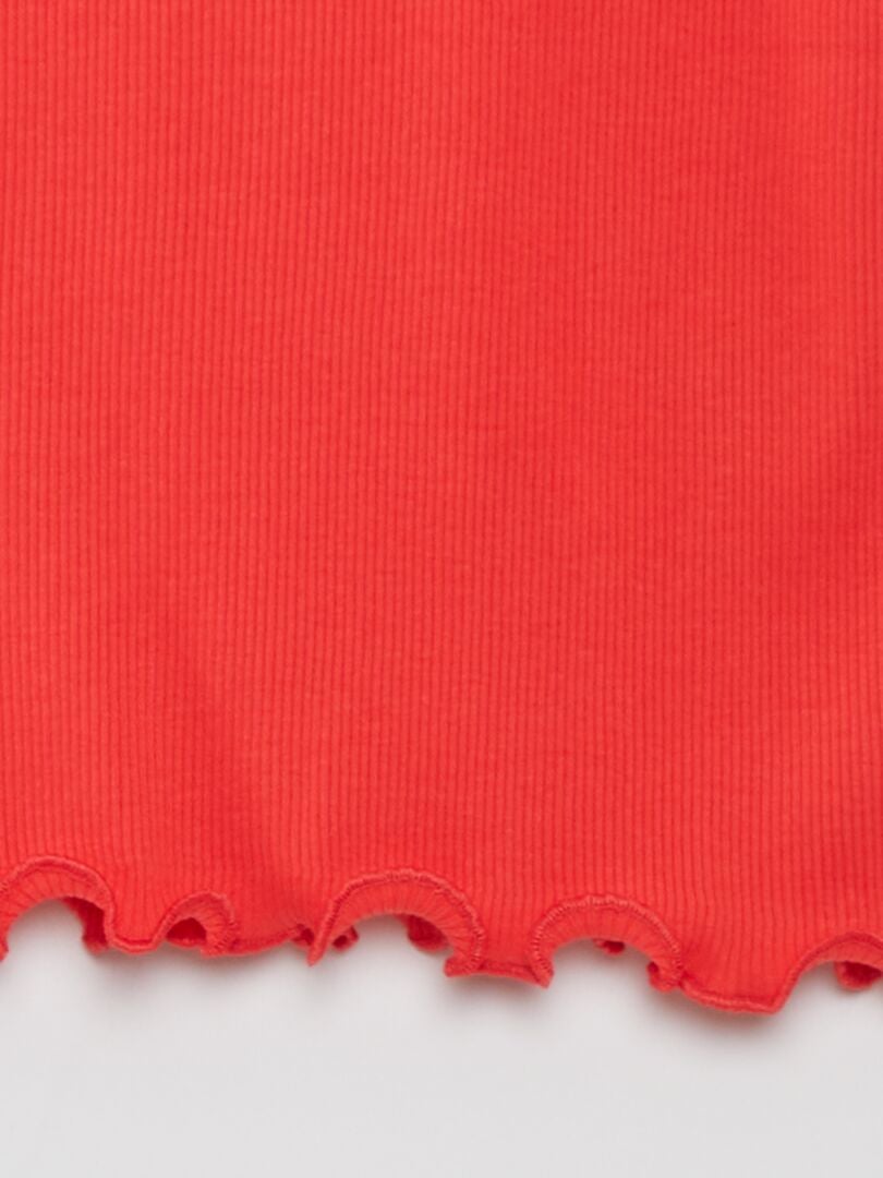Camiseta de canalé - ROJA