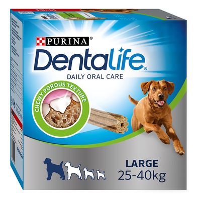 PURINA Dentalife Friandises quotidiennes pour soins dentaires des chiens de grande race (25-40 kg)