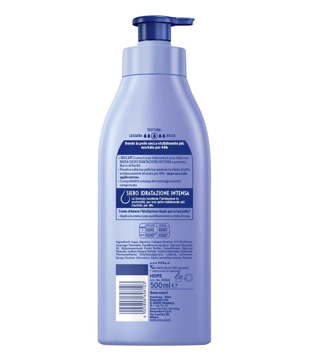 NIVEA Nivea fluweelzachte bodycrème met hydraterende werking