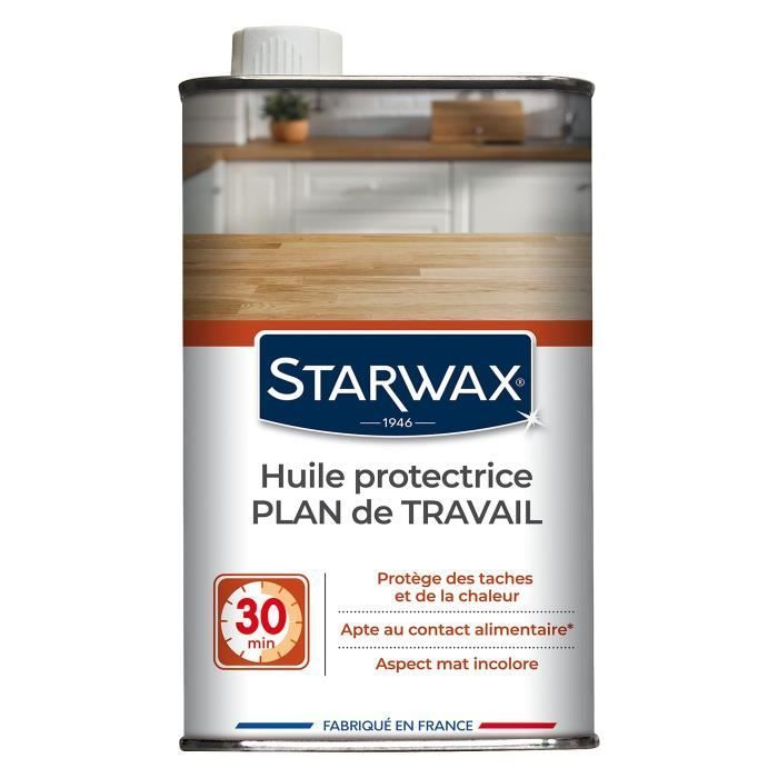 Huile protectrice plan de travail bois huilé 500ml - incolore