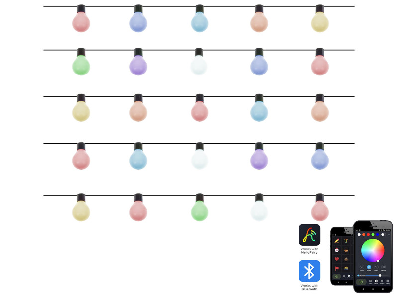 Łańcuch świetlny LED 25 lampek 9 m wielokolorowy