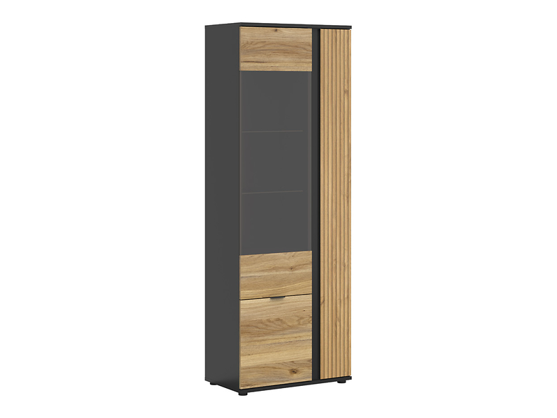 Witryna Luen 70 cm z 3 drzwiami dąb tegola/dąb mauvella