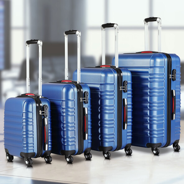 Baseline hard-shell suitcase set, 4-piece, 34-120 l, blue