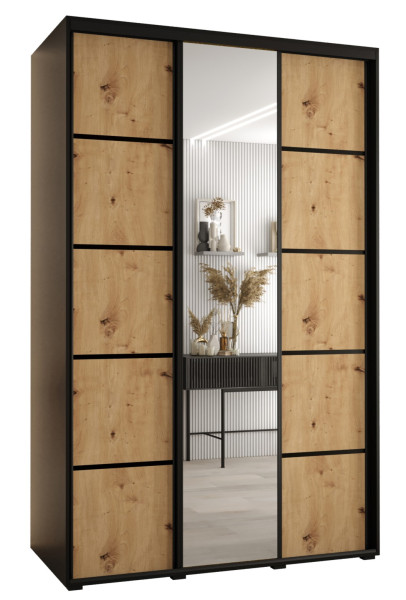 Szafa przesuwna 60 wysoka Davos 5 150 czarny artisan czarny