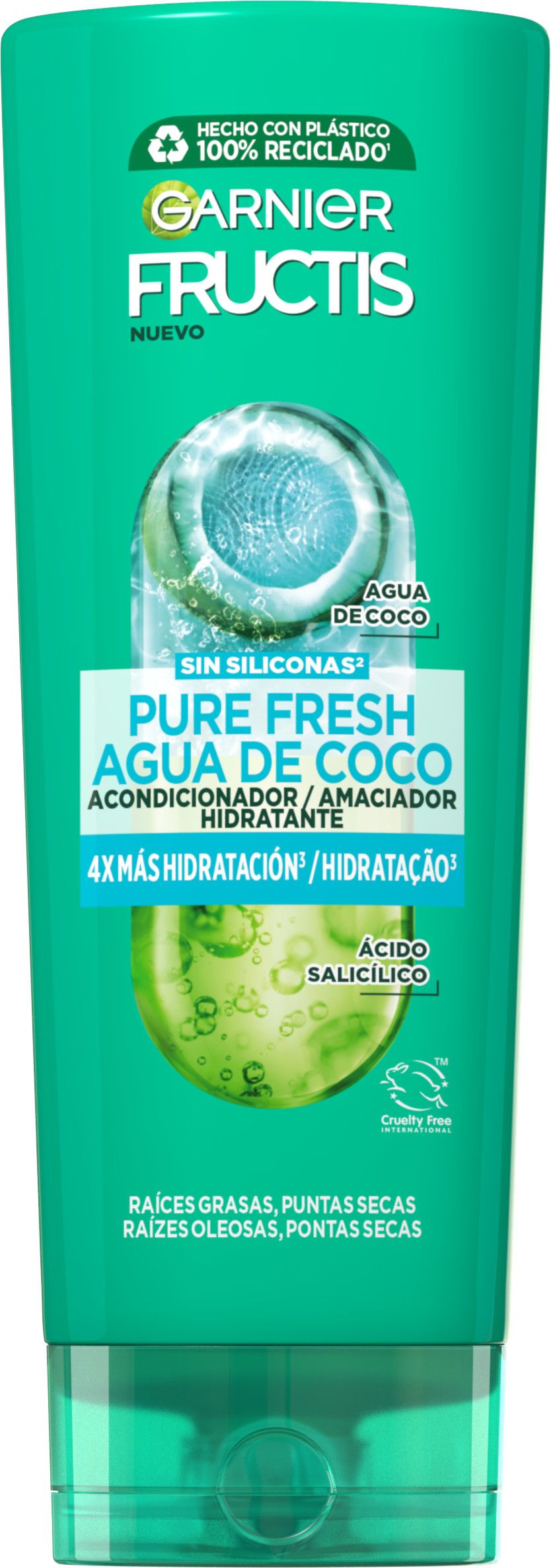Fructis Pure Fresh regenerator s kokosovom vodom za normalnu kosu s masnim korijenom i suhim vrhovima Regeneratori