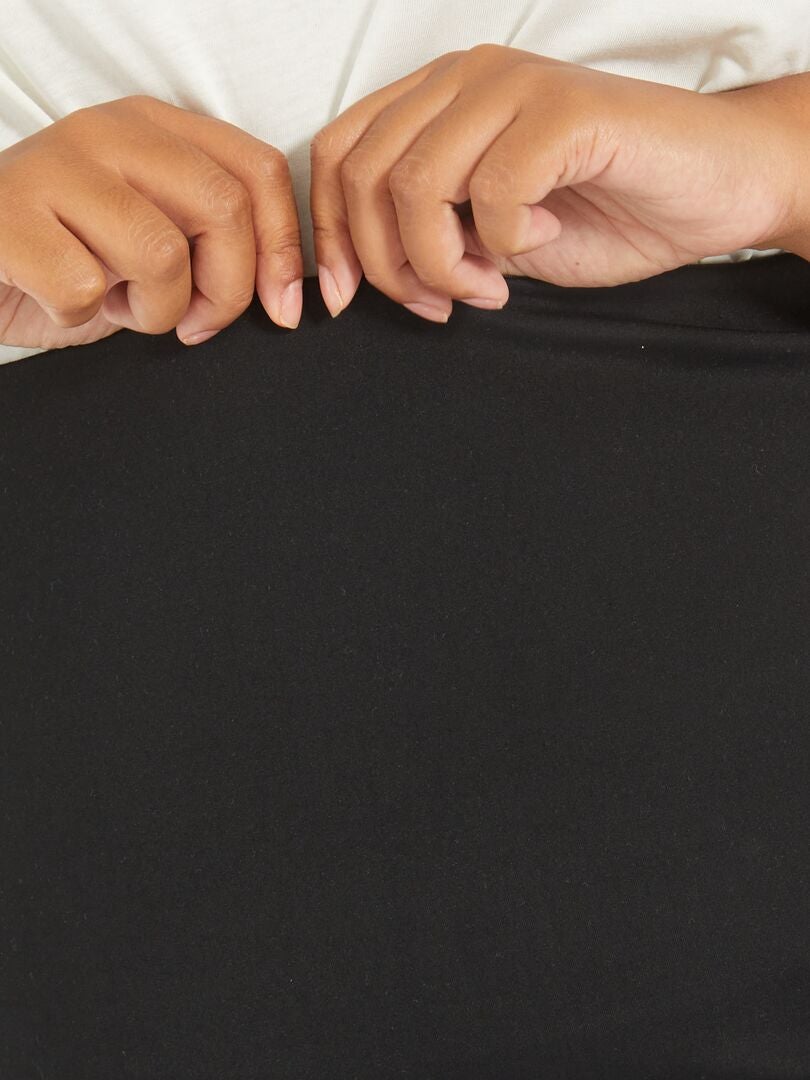 Falda lápiz de punto Milano - Negra