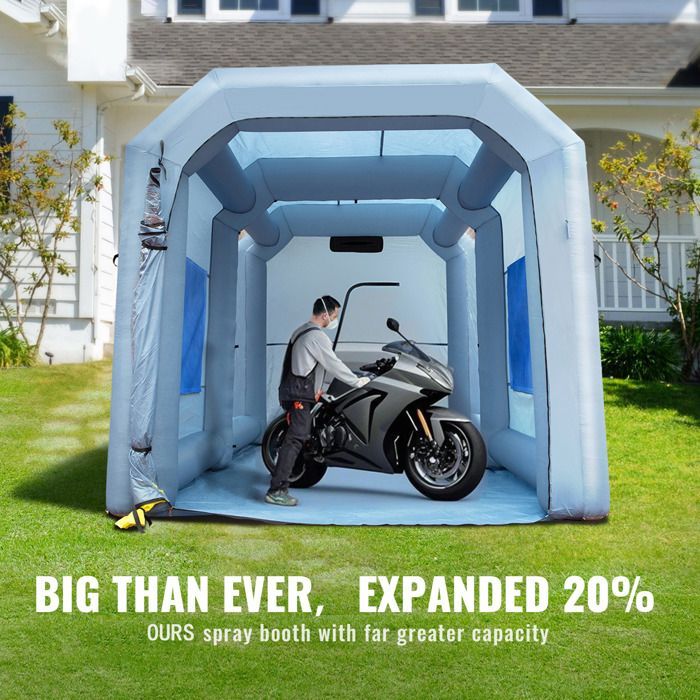 Tente de Peinture - DUOKU - Cabine Gonflable - 4x2,95x2,75m - Filtre Inclus - Souffleur 950W
