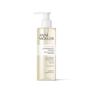 Anne Moller valomasis aliejus su pieneliu „Clean Up Urban Detox“ makiažo valiklis veidui ir akims, 200 ml