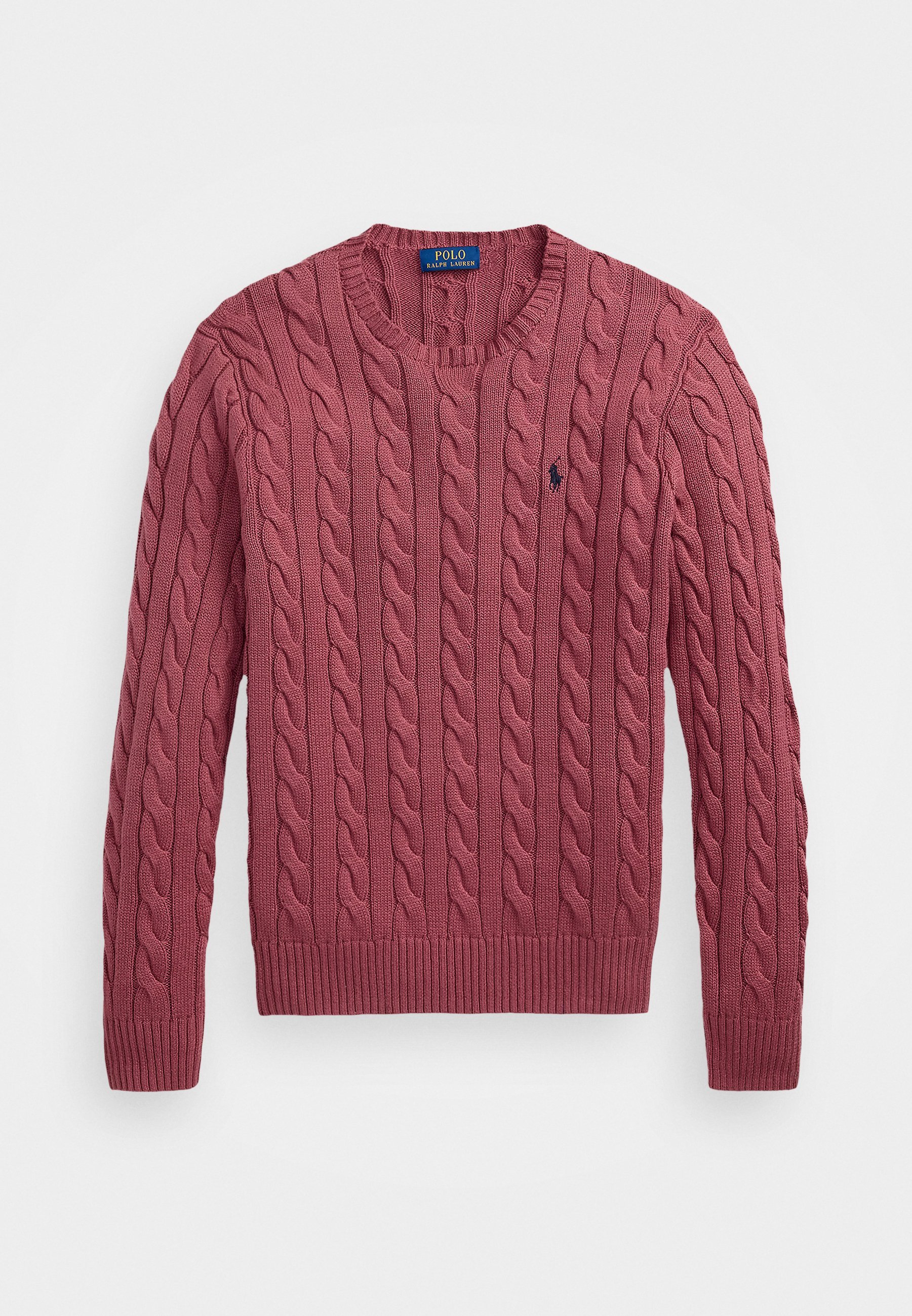 Polo Ralph Lauren kabelgebreide katoenen trui - Trui - pruimensap