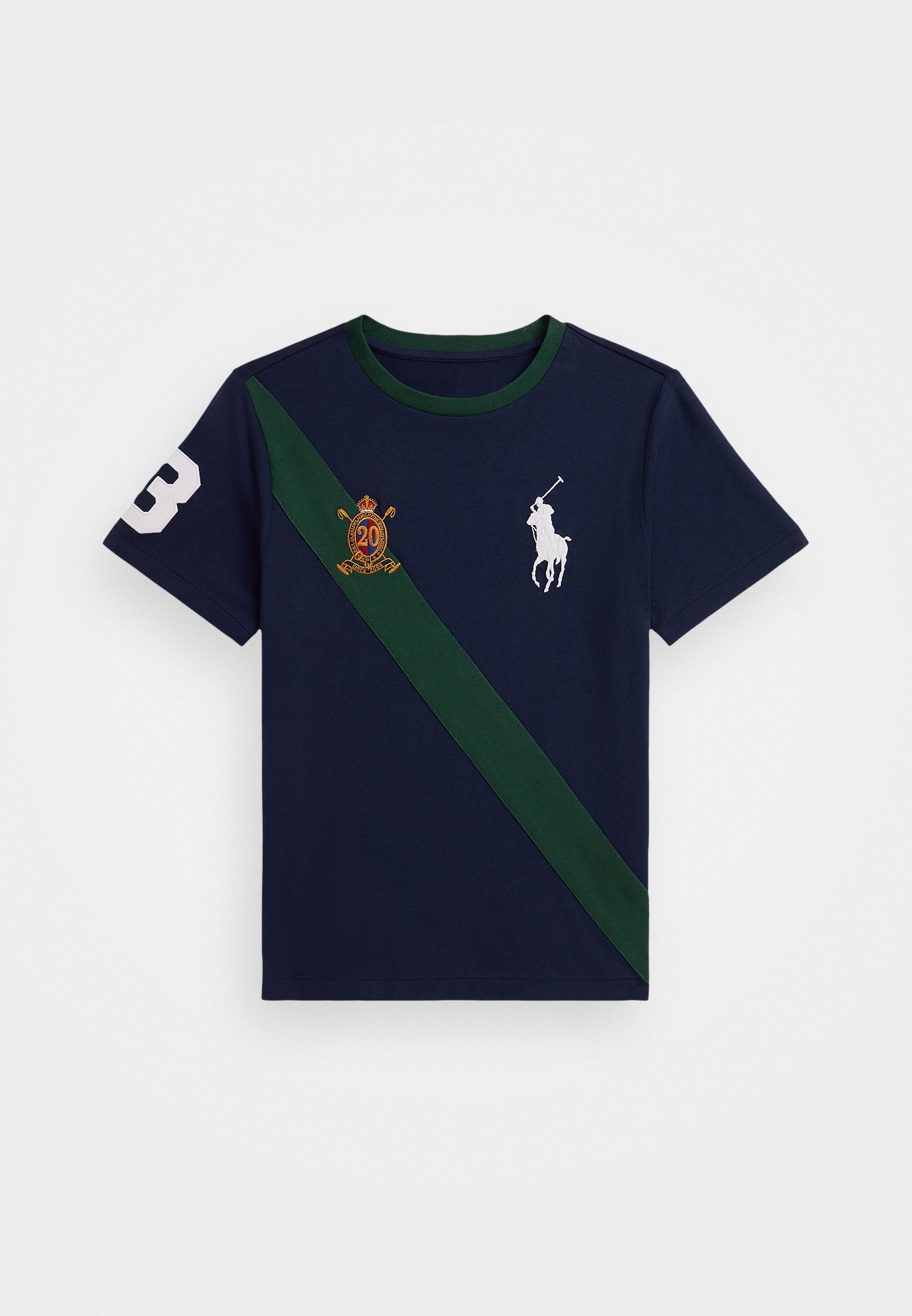 Polo Ralph Lauren BIG PONY 20TH ANNIVERSARY CREST TEE - Basic T-shirt - newport navy/vintagepine