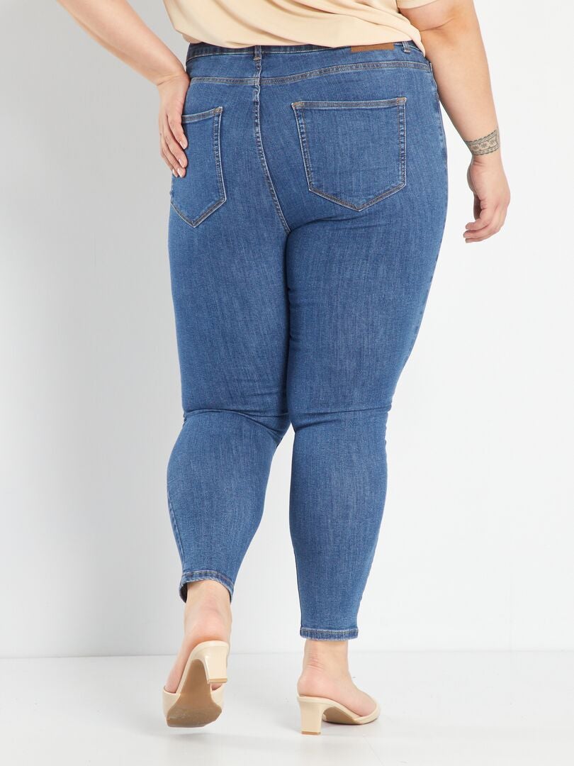 Calça jeans skinny de cintura alta - L32 - AZUL