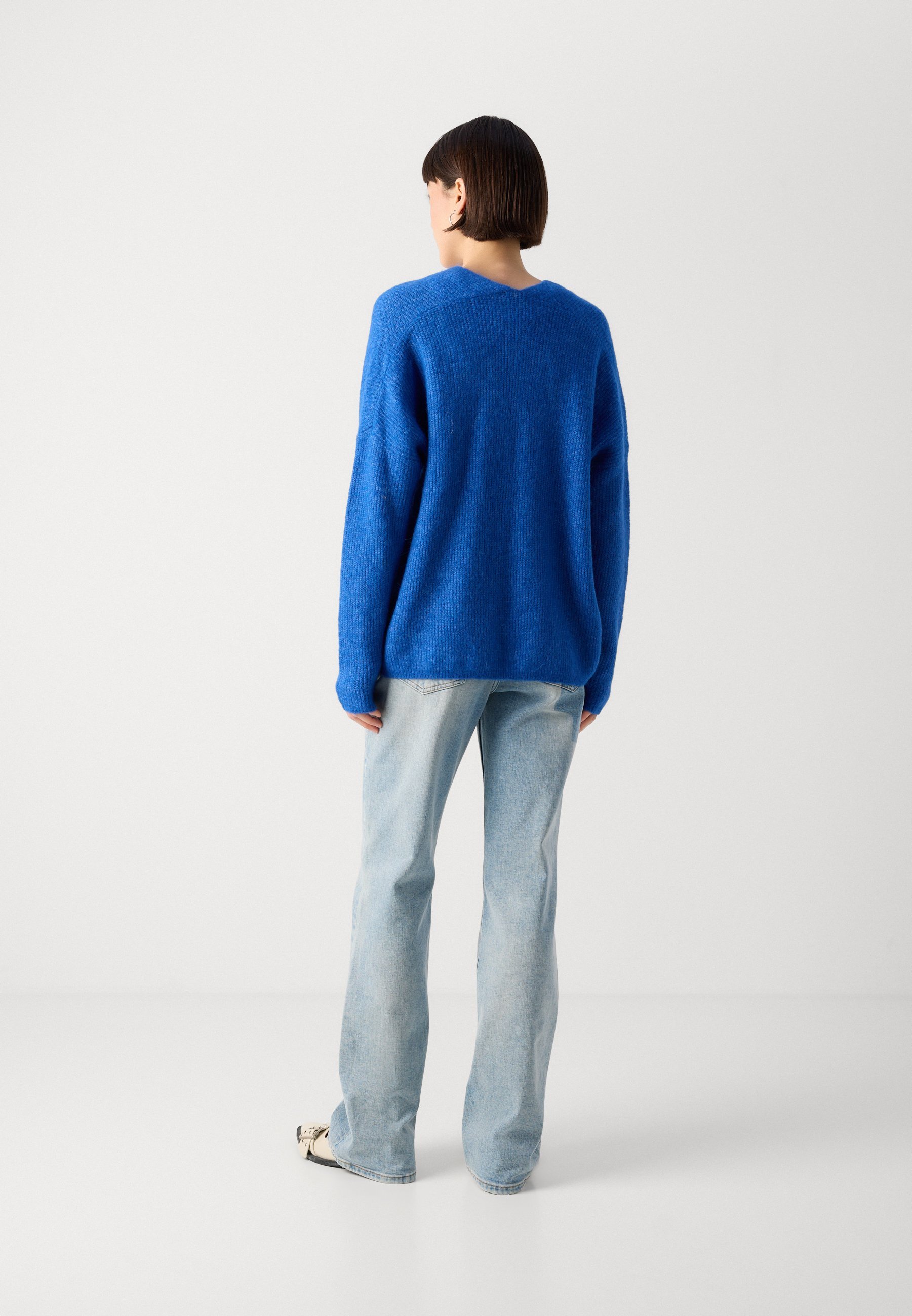 Mos Mosh THORA V-NECK - Pullover - blauer Lolita