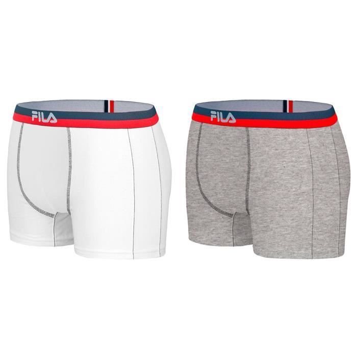 FILA Men's Cotton Boxer Shorts, Durable, Sensitive Skin (Pack of 2)