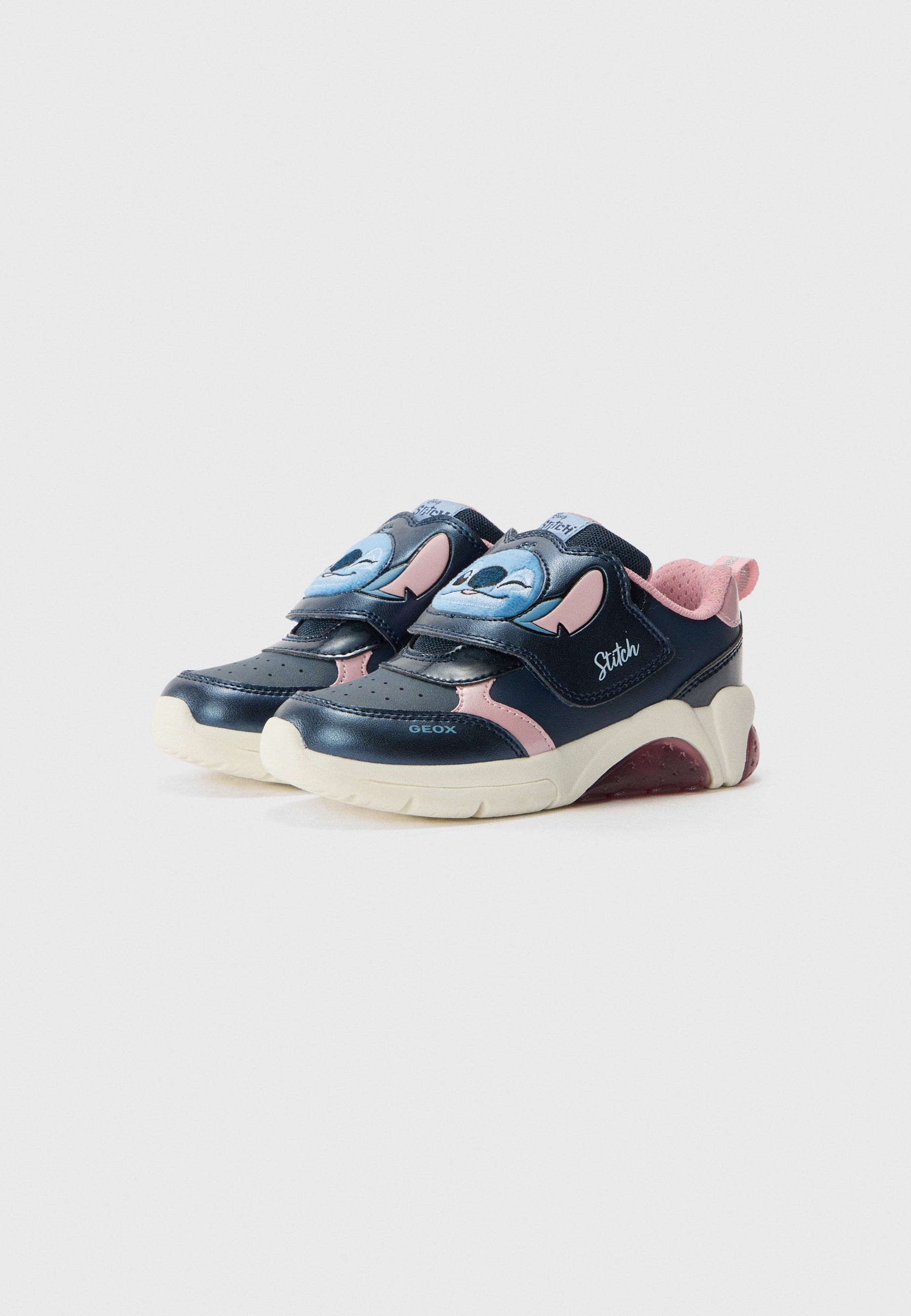 Geox LIGHT UP LILO STITCH - Sneakers - marineblauw/roze