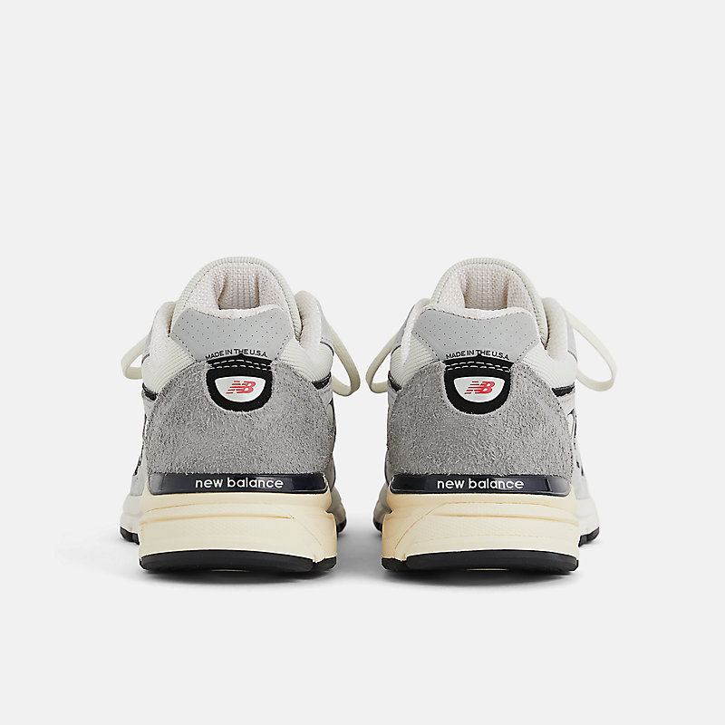 Unisex, gemaakt in de VS, 990v4 - Grijs met zwart