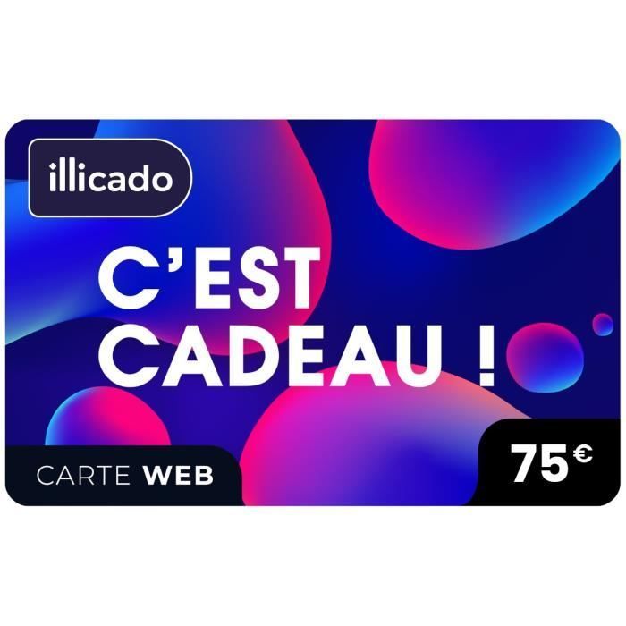 Cartão-presente digital ILLICADO no valor de €75, utilizável em diversas lojas.