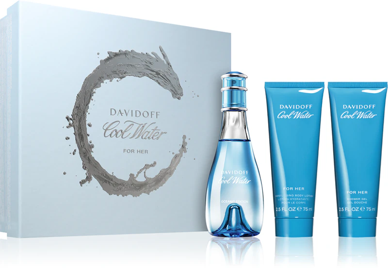 Kit de presente Davidoff Cool Water For Her para mulheres