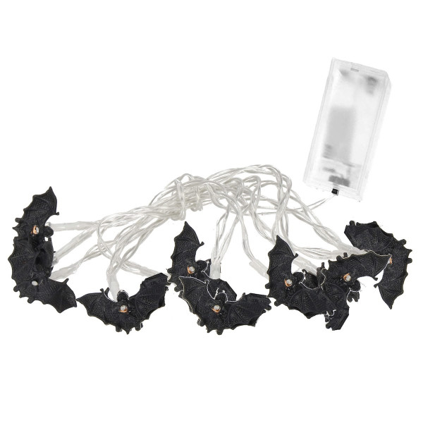 Girlanda na Halloween łańcuch świetlny nietoperze 10 LED