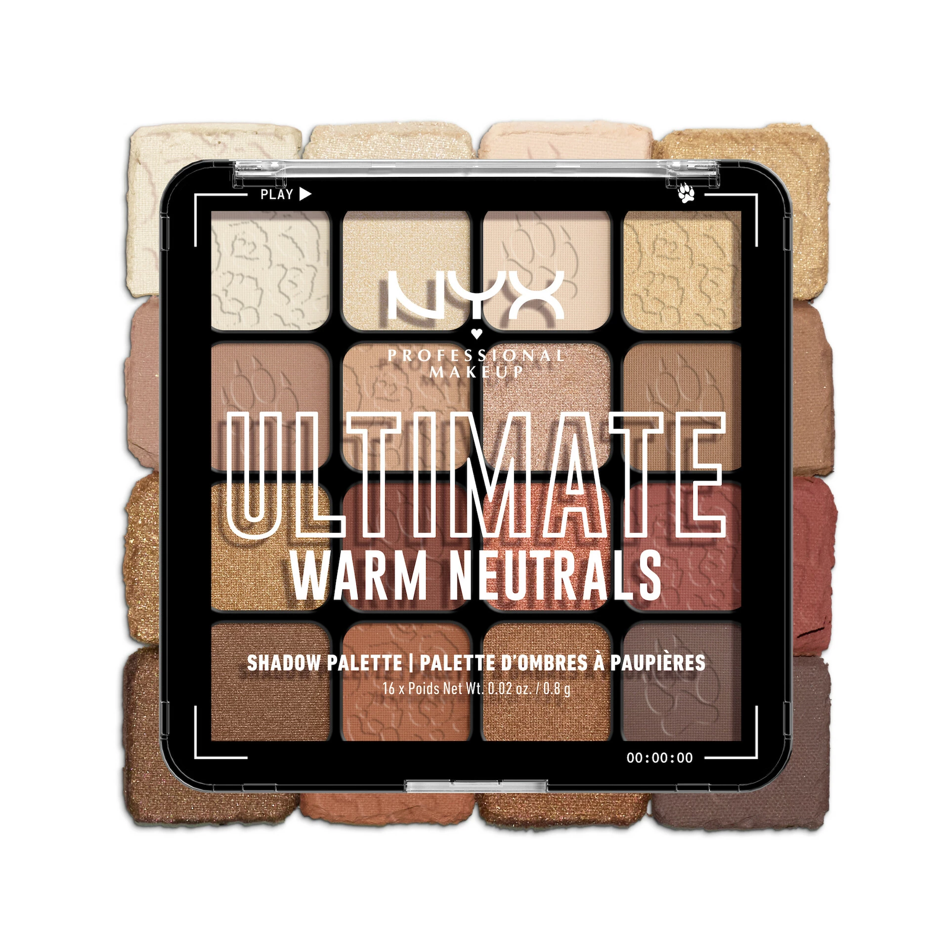 Ultimate Color Palette 16 nijansi 05W Warm Neutrals - NYX Professional Makeup