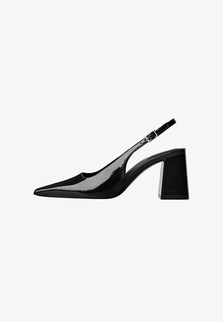 Escarpins Bershka à talon bloc - noirs