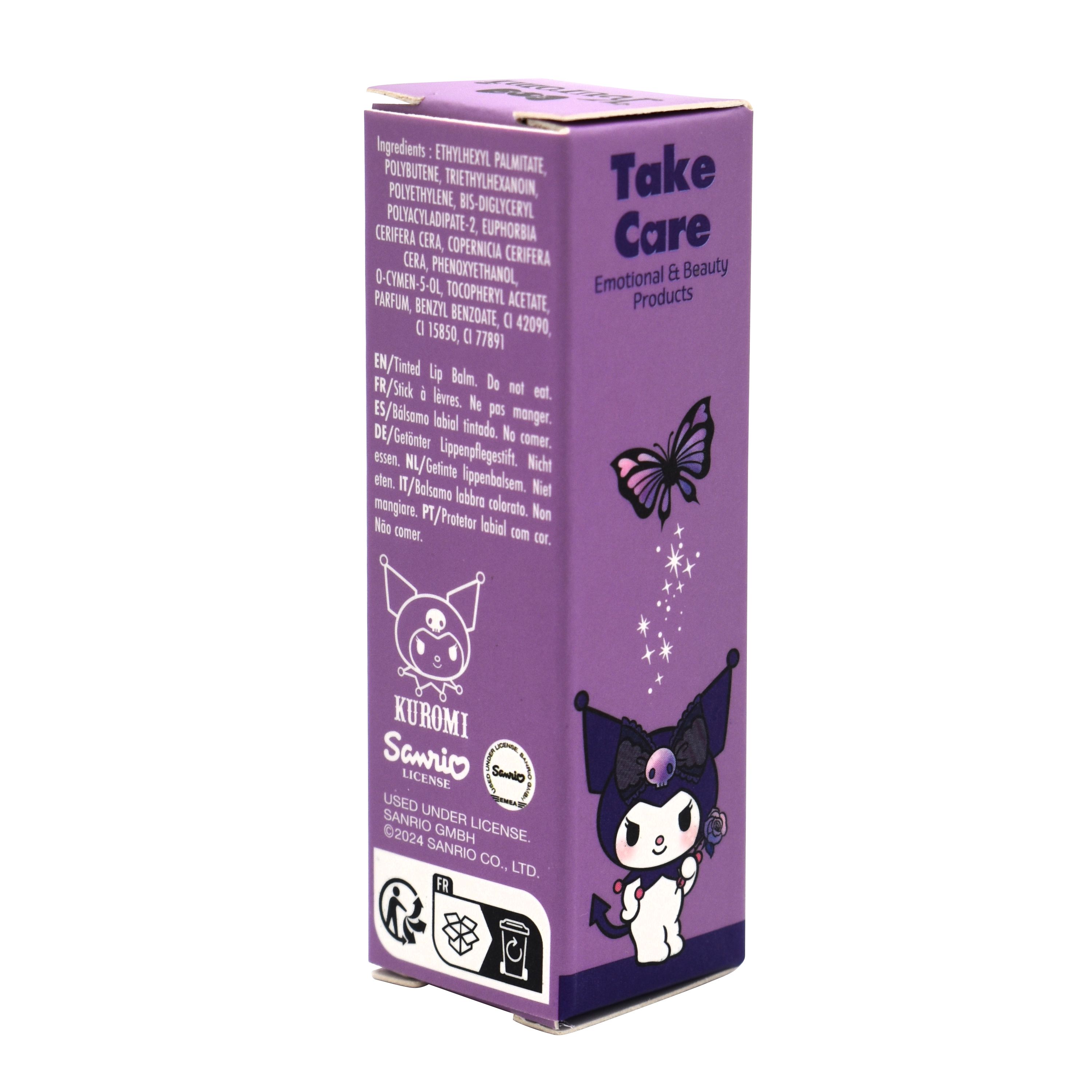 „Hello Kitty Kuromi“ tonuotas lūpų balzamas Lūpų balzamai, drėkikliai ir lūpų priežiūros priemonės