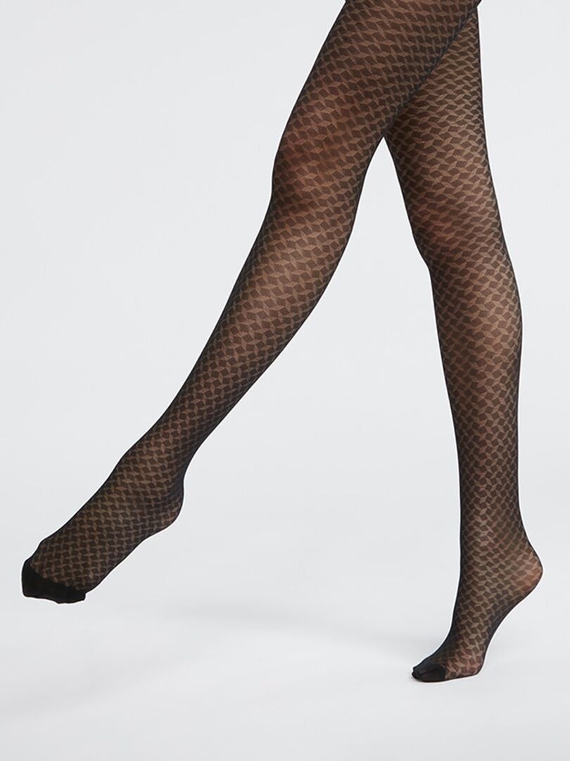 Meia-calça transparente 'DIM' - PRETA