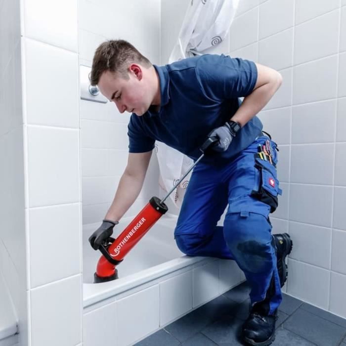 Afvoerontstopper met pomp - ROTHENBERGER - Ropump Super Plus - Verstelbare handgreep - Gegoten behuizing - 58 cm