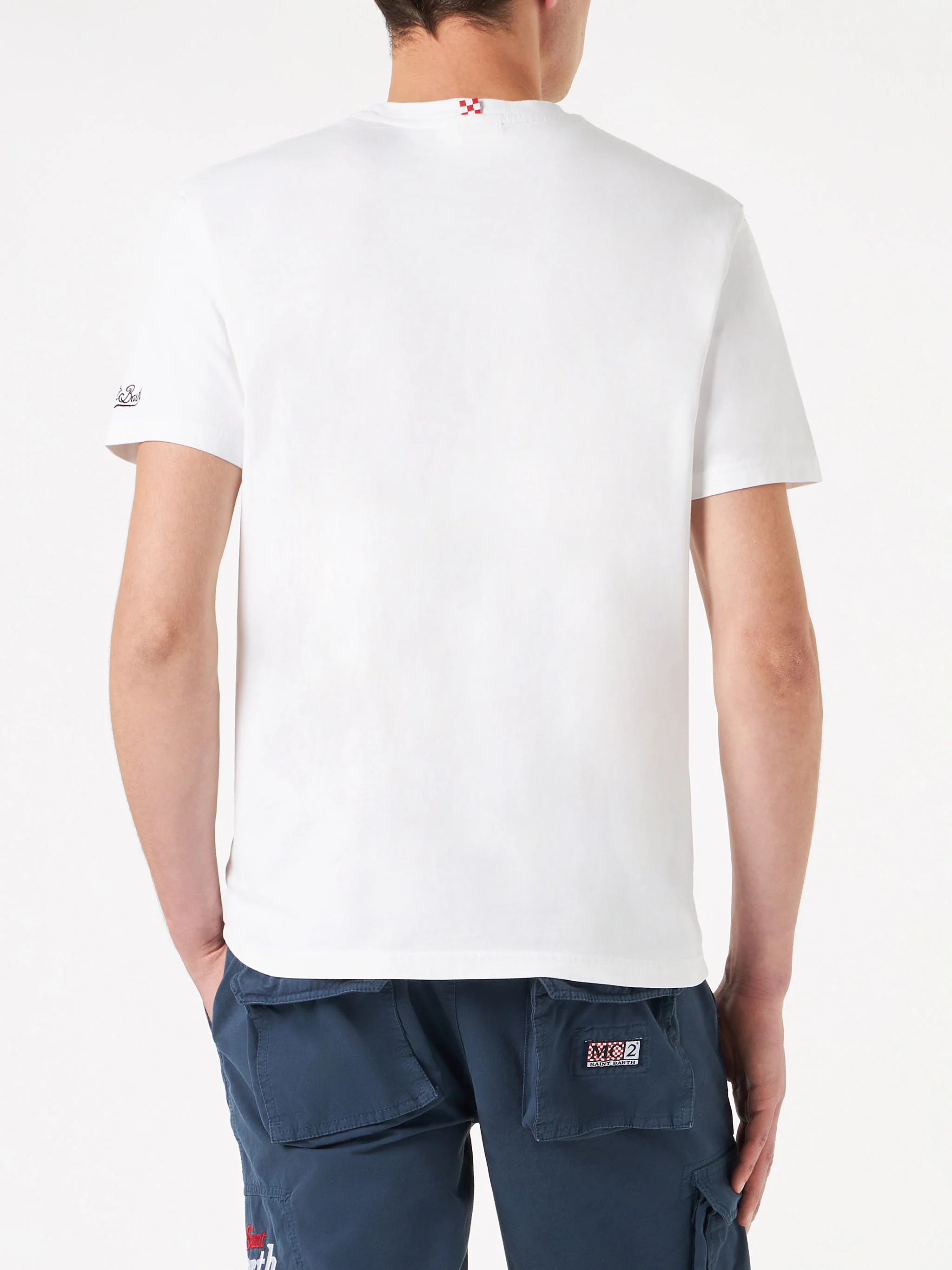 T-shirt da uomo in cotone con stampa Gente di Mare | GIN MARE EDIZIONE