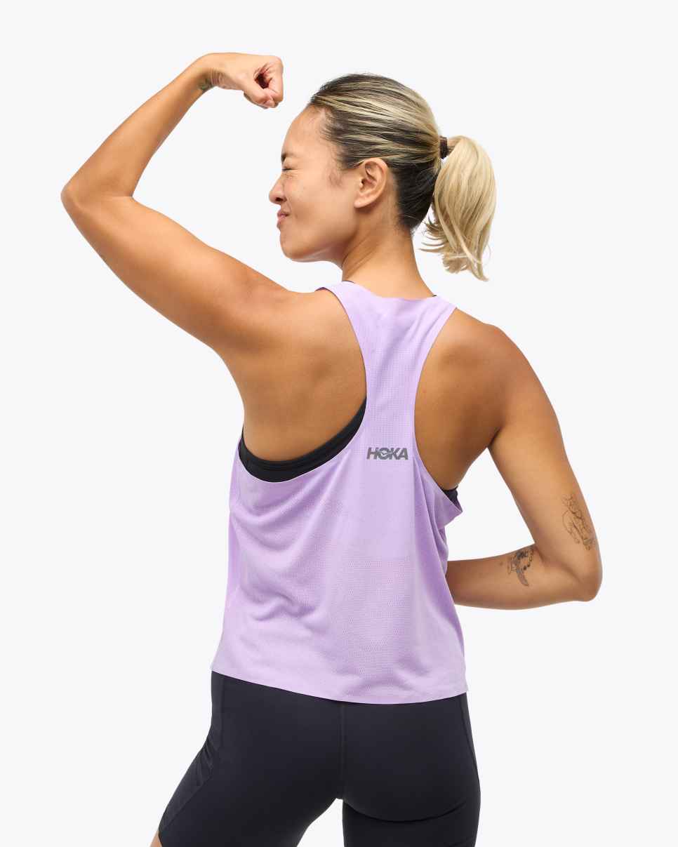 HOKA Race Day Singlet Aster Flower