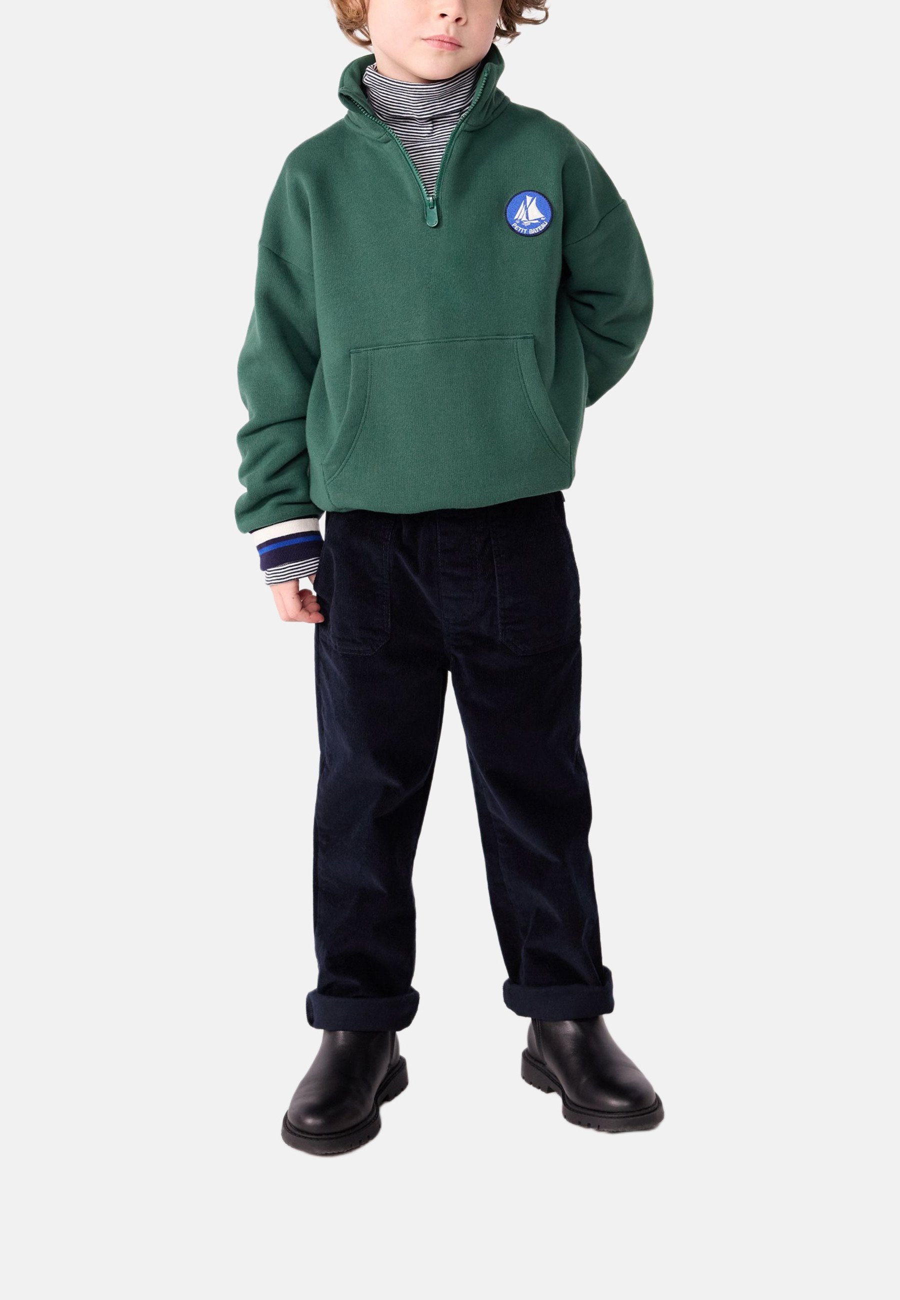 Petit Bateau ZIP MOLLETON - Sweatshirt - wilg