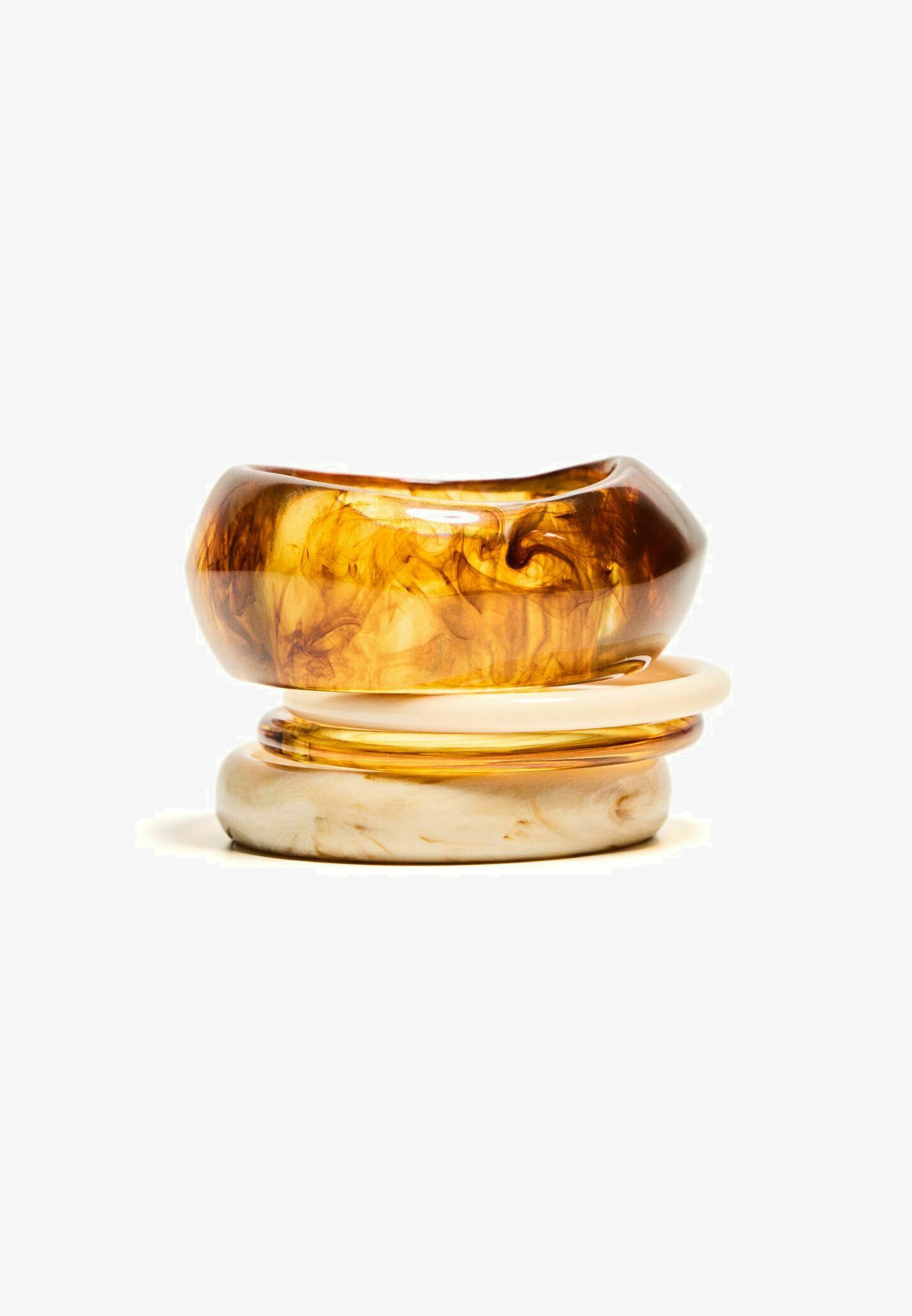 Bershka CONFEZIONE DA 4 - Braccialetti - marrone scuro