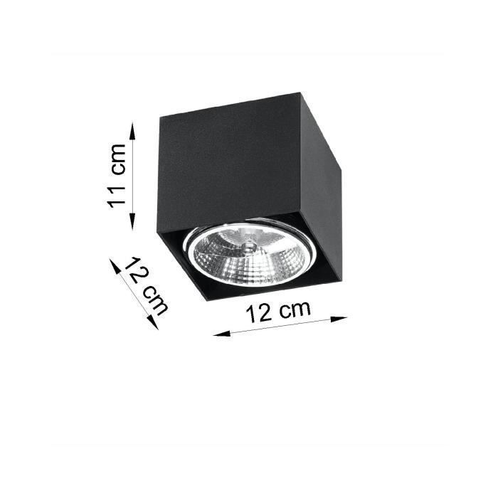 Plafoniera a LED - BLAKE - Loft moderno - Nero - 1x40W - Design contemporaneo