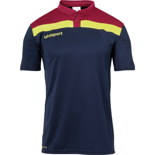  Camisa polo Offense 23, azul marinho/bordô/amarela, Uhlsport
