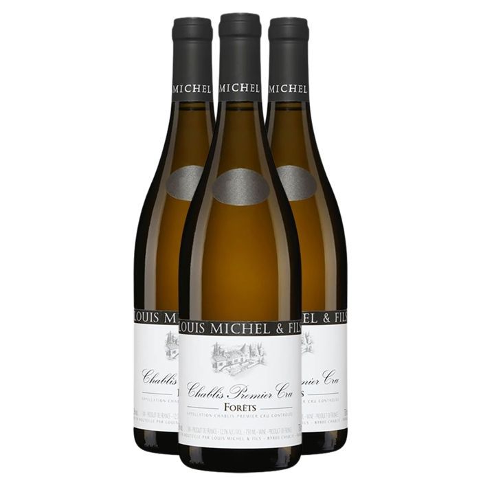 Louis Michel Chablis 1er Cru Forêts 2020 - Gran vino blanco de Borgoña (3x75cl).