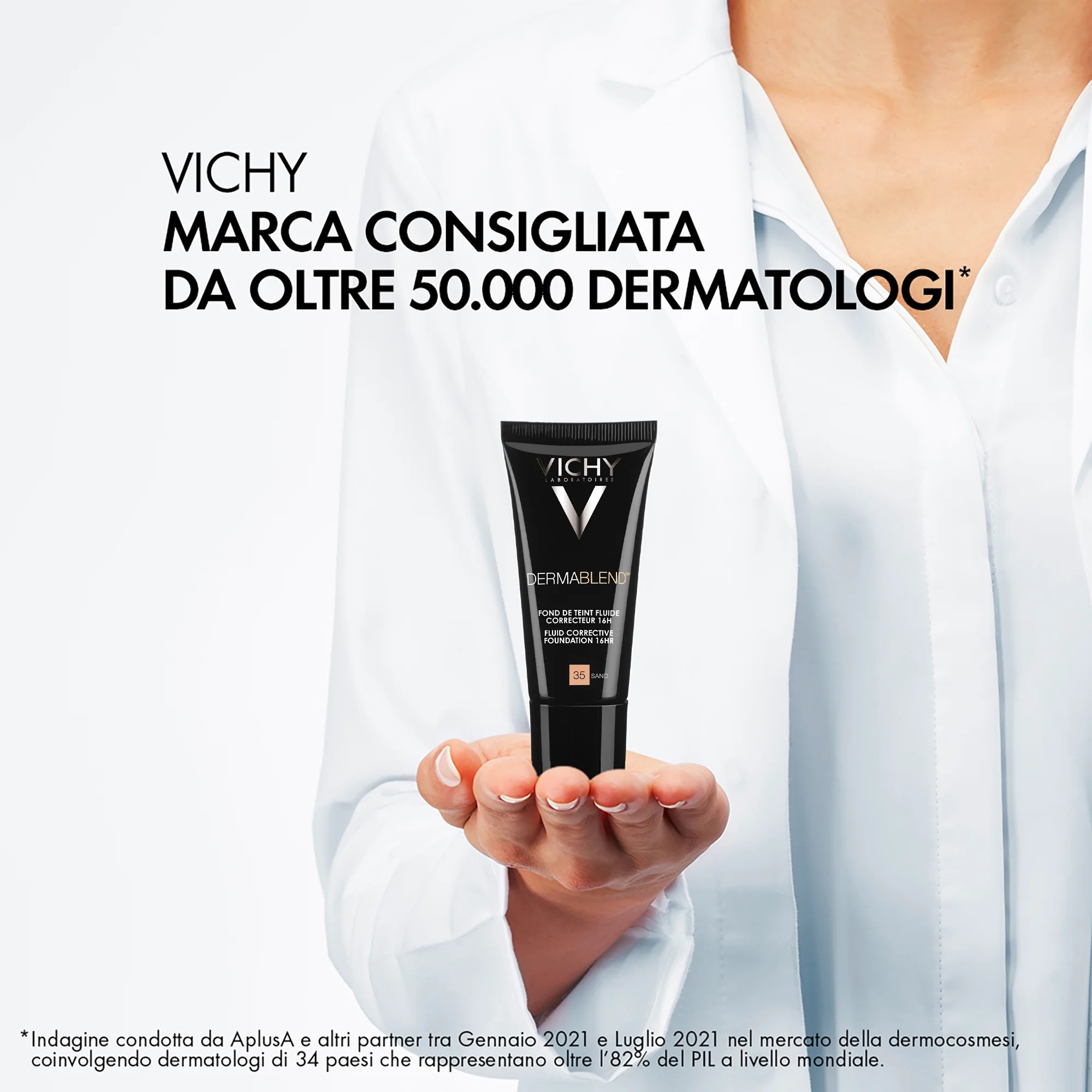 VICHY Vichy Dermablend Fluid 35 Arena 30 ml 16H Base de Maquillaje Correctora Fluida