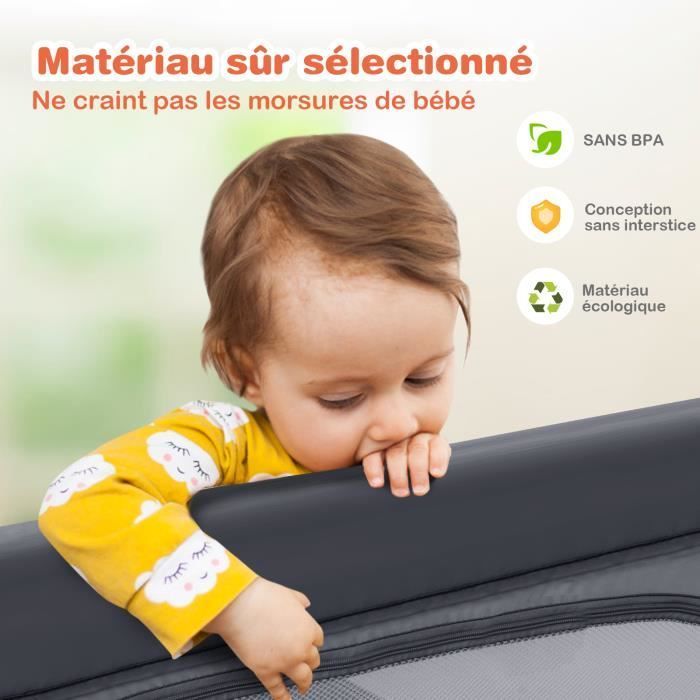 DREAMADE Opvouwbare babybox van Oxford-stof, speelhek met 50 speelballen, hoekbeschermers en antislipbodem, grijs