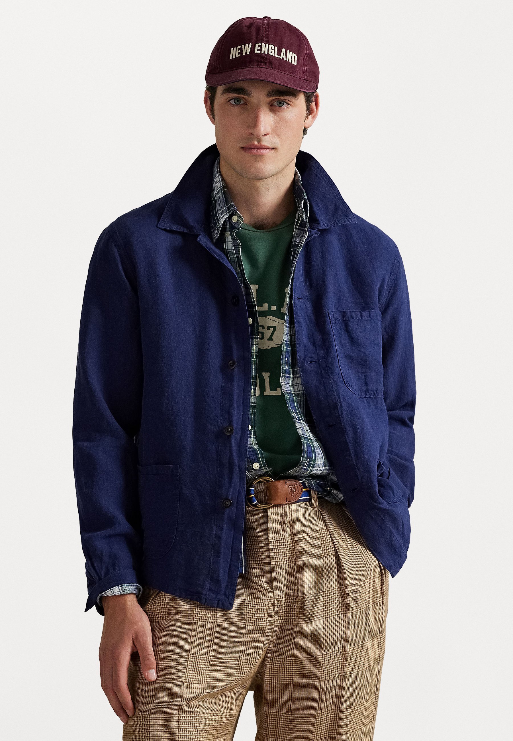 Polo Ralph Lauren LINEN UTILITY JACKET - Lichte jas - Newport Navy