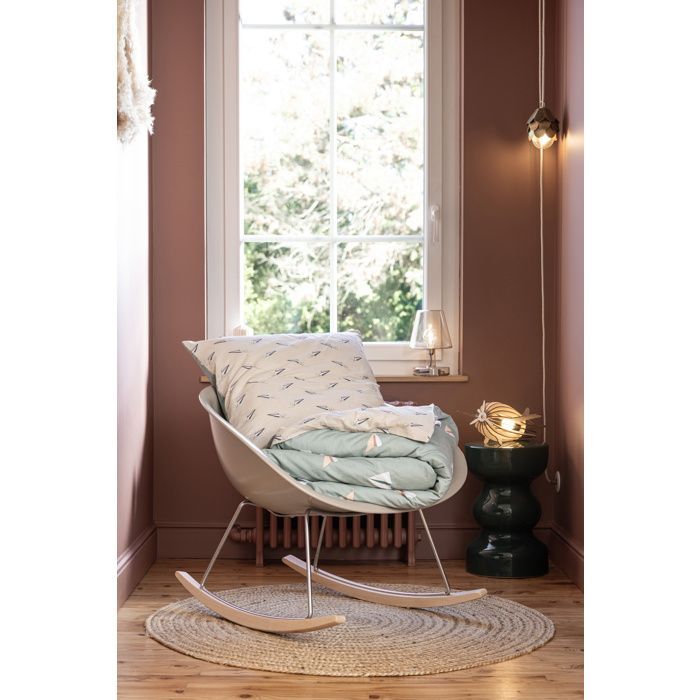 Edredón de peso medio de 200 x 200 cm + 2 fundas de almohada de 63 x 63 cm – algodón de 57 hilos – Petits Papiers