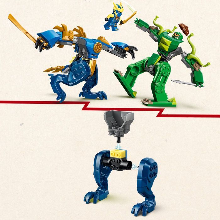 LEGO NINJAGO 71853 Jay's Dragon Mech Battle - Building Set for Ages 4+ - Gift
