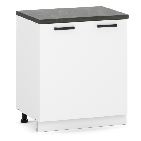 SZAFKA KUCHENNA STOJĄCA 2D DOLNA 80cm BIAŁY MAT