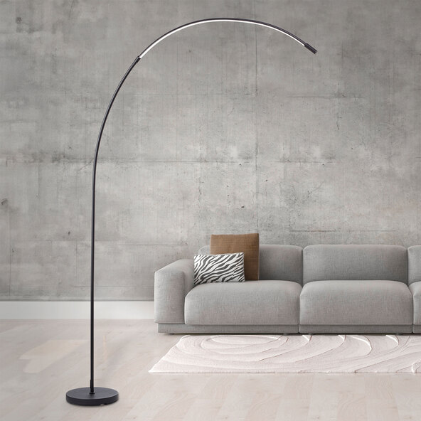 LED-Bogenleuchte Bow, schwarz