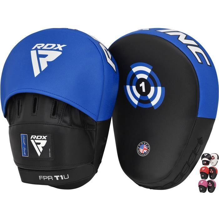 RDX Bear Paw Boxing MMA, paracolpi curvi per arti marziali, Muay Thai e kickboxing, colore blu.