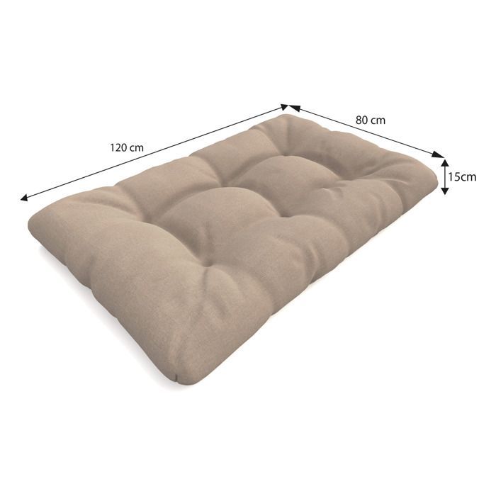 Quilted pallet cushions - POKAR - Beige - Indoor/Outdoor