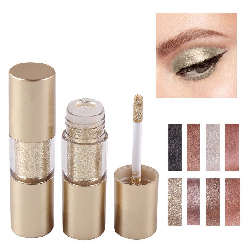 Fard à paupières liquide métallisé à paillettes, 8 couleurs, teinte nude, pigment cosmétique TSLM2