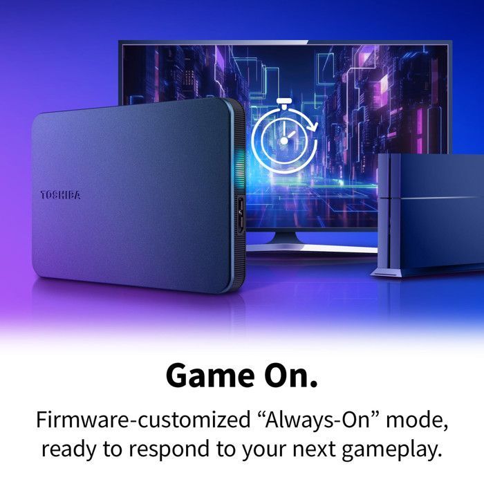 Externe harde schijf - TOSHIBA - Canvio Gaming - 1 TB - USB 3.0 - Grijs