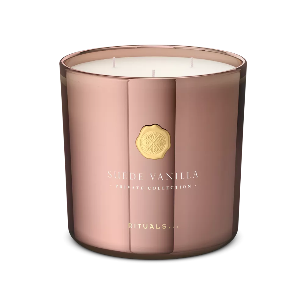 Vela aromática de lujo Private Collection Medium Suede Vanilla, 1000 g.