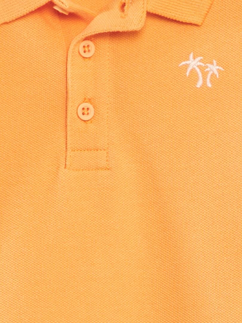 Camisa Polo Palm Trees Algodão Piqué - LARANJA
