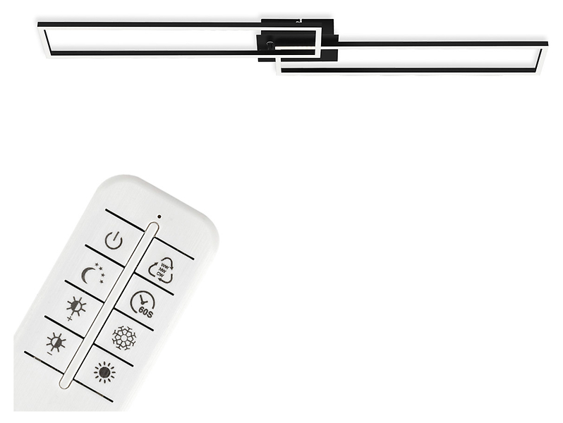 Lampa sufitowa Frame Led ze ściemniaczem metalowa czarna