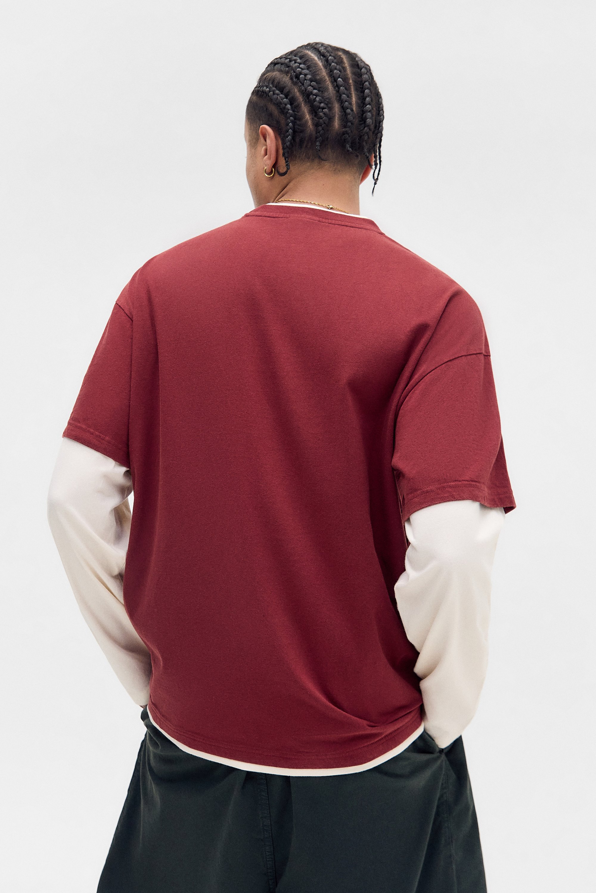 iets frans... DOUBLE LAYER UNISEX - Long sleeved top - burg