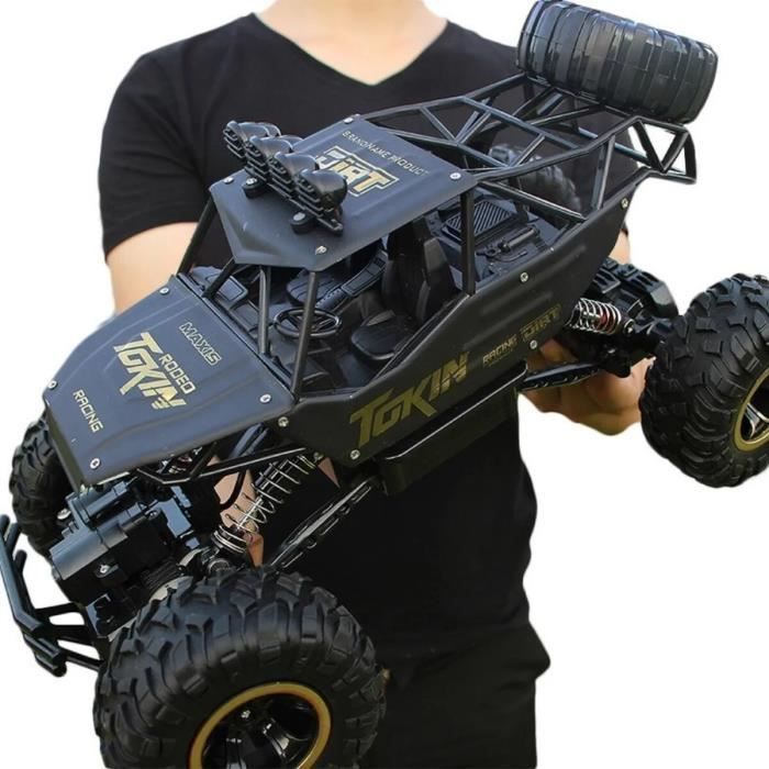 6026--37CM Noir 1B - Camions télécommandés à grande vitesse pour enfants, Voiture tout-terrain 4x4, Jouets po